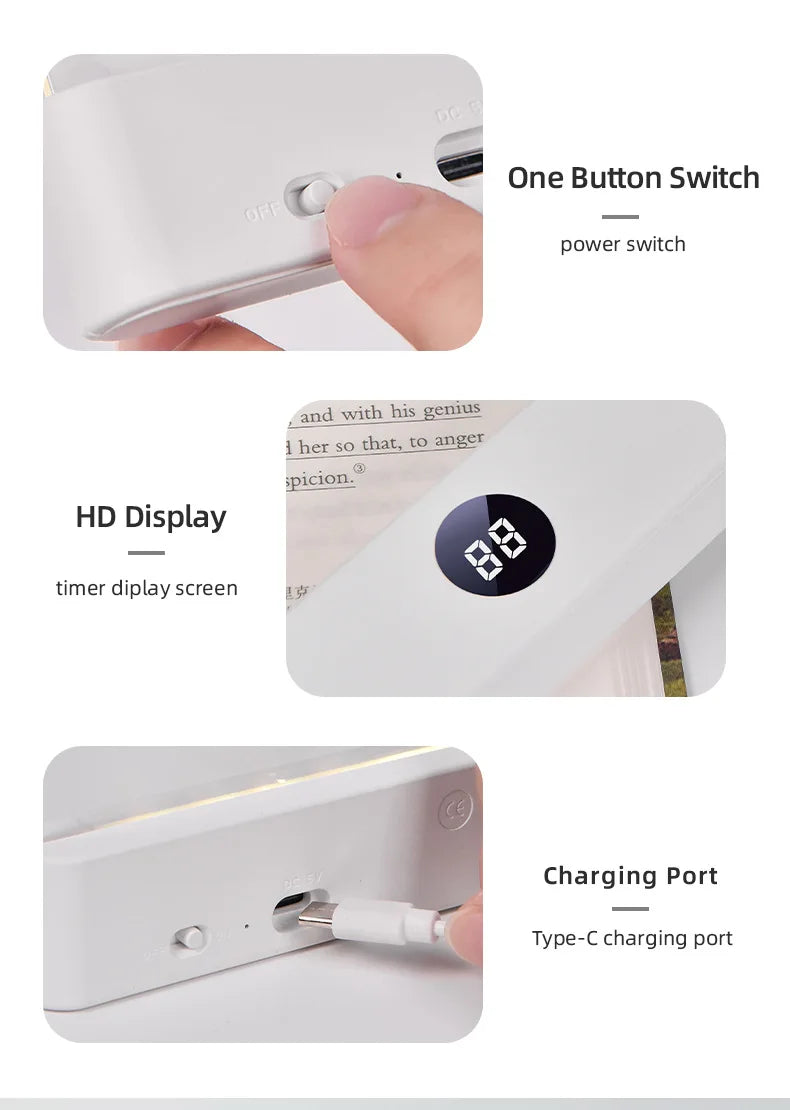 LED Flat Panel Book Light Eye Protection Night Vision