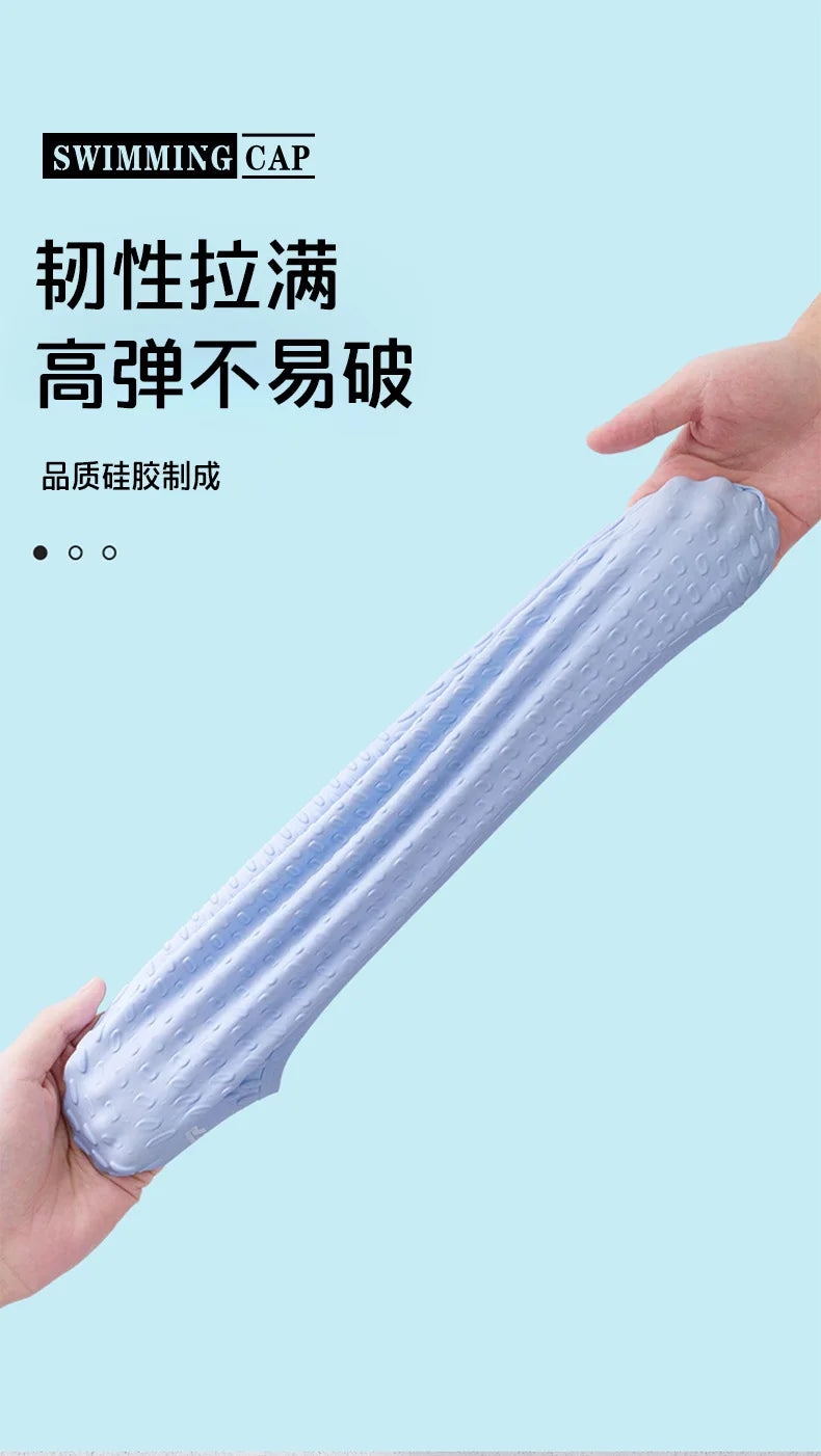Silicone Swimming Caps Large Size Long Hair Ear Protection