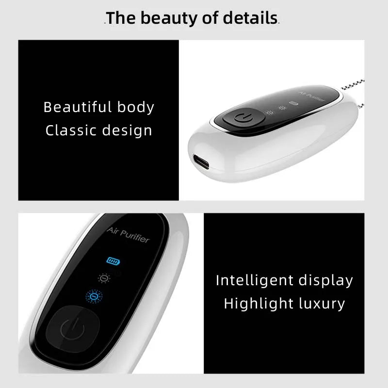 Wearable air Purifier Necklace High Efficiency