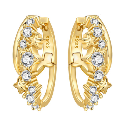 New 925 Sterling Silver 18K Gold Plated Cherry Blossom Butterfly