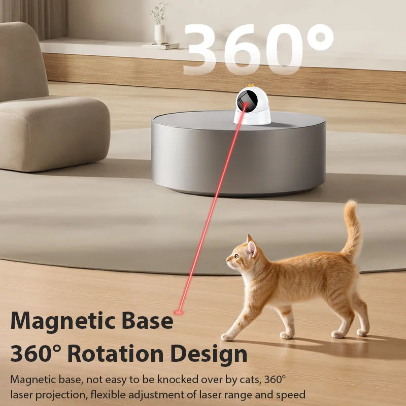 ROJECO Automatic Pet Toy Interactive Adjustable Electric Cat Laser Toy