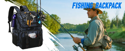 Fishing Backpack 45L Cooler Fishing Tackle Storage Bag