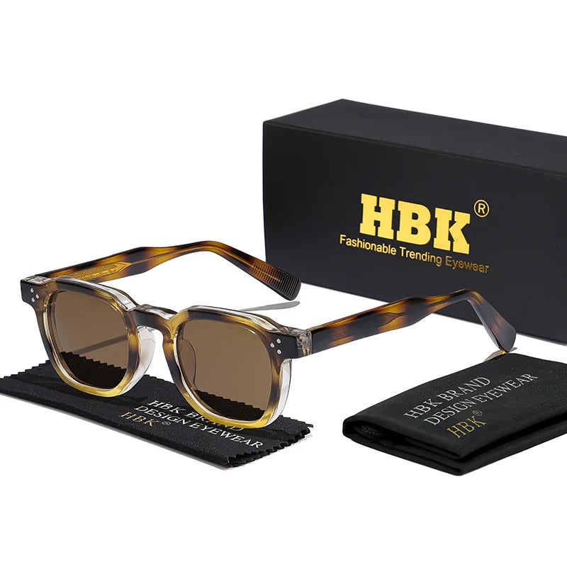 HBK New Square Retro Sunglasses Men Fashion