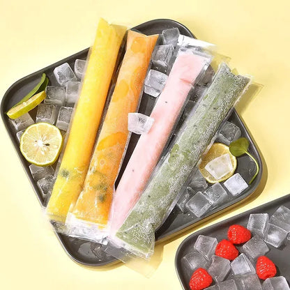 Disposable Ice Popsicle Mold Bags Clear Ice Block Packaging