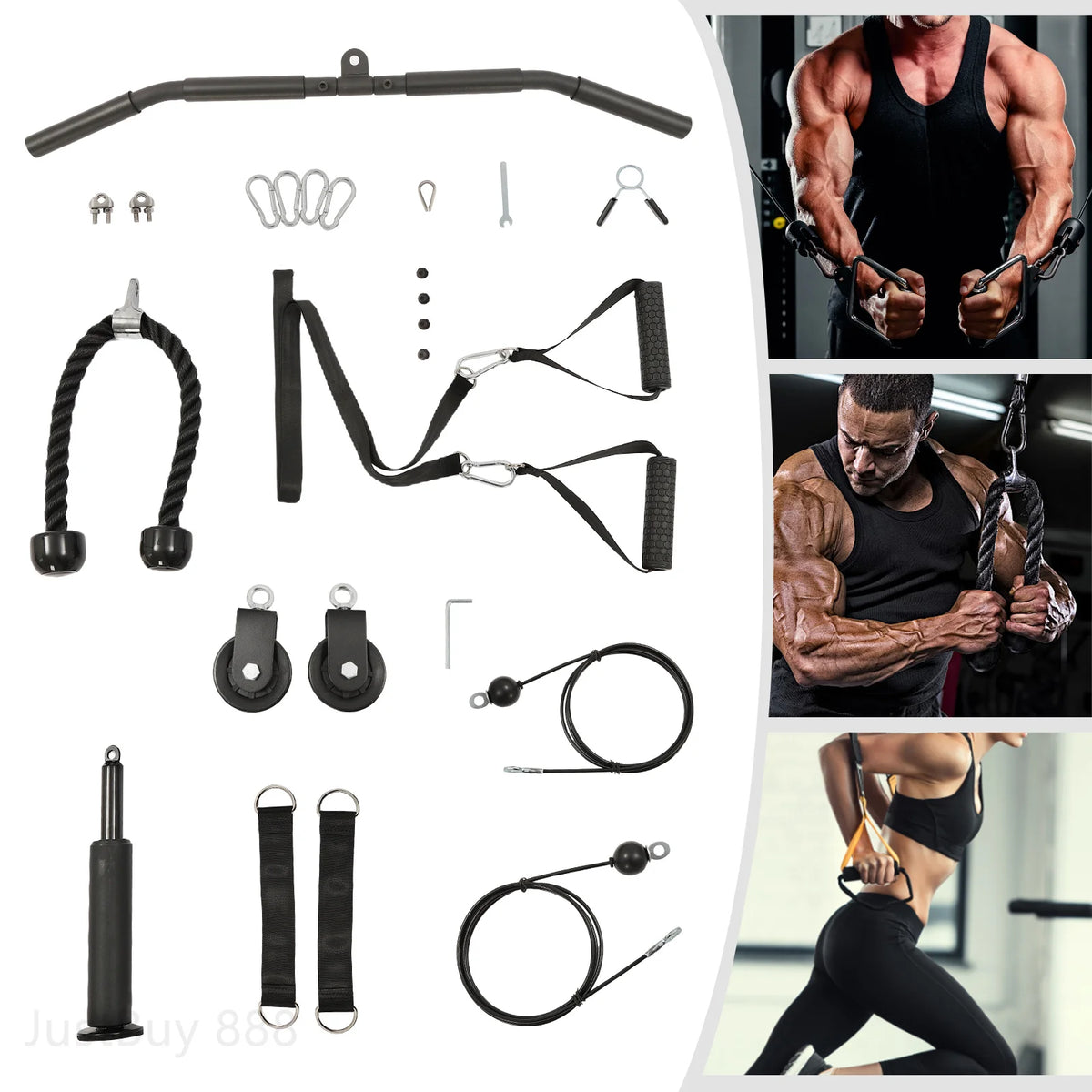 Cable Weight Pulley System for Home Gym
