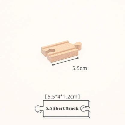 New Kinds Wooden Track Parts Beech Wooden Railway Train