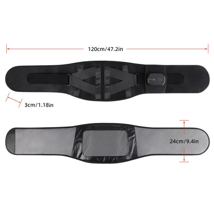 Heating Vibration Massager Belt, Red Light Hot Compress