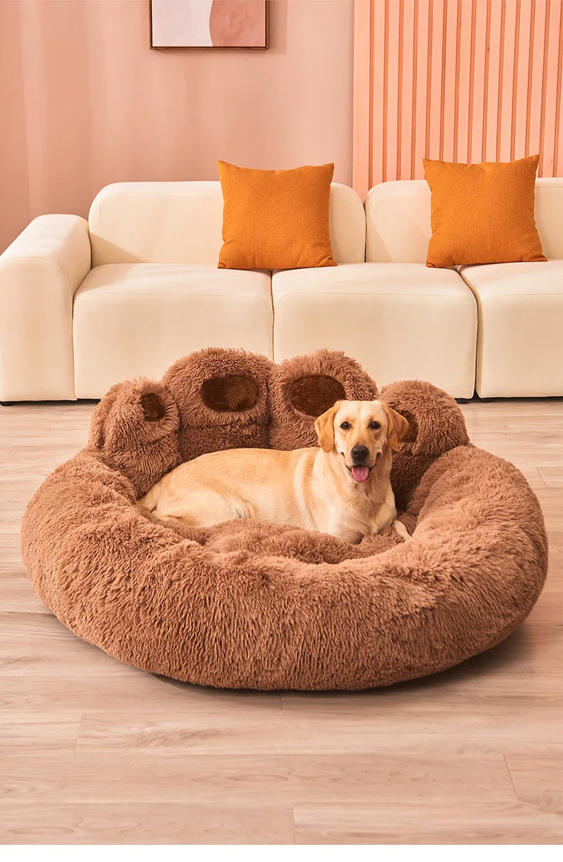 Fluffy Dog Bed Winter Warm Large Pet Kennel