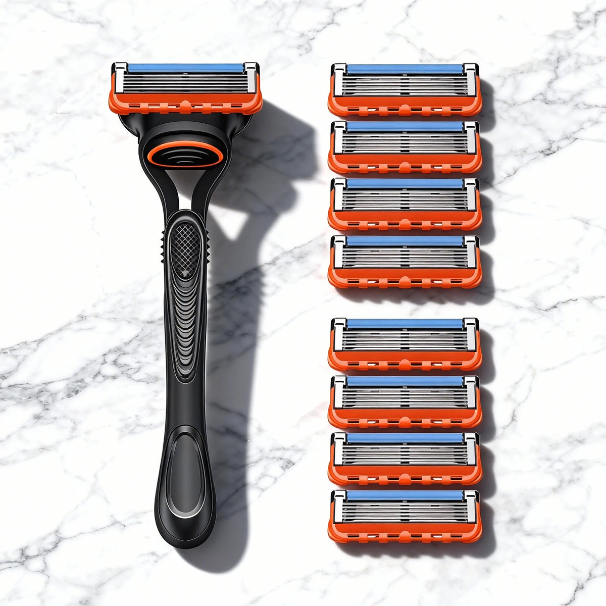 Men's 5-Blade Manual Safety Razor Features 6 layers