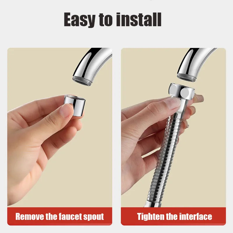 Stainless Steel Universal 1080° Rotation Faucet Sprayer
