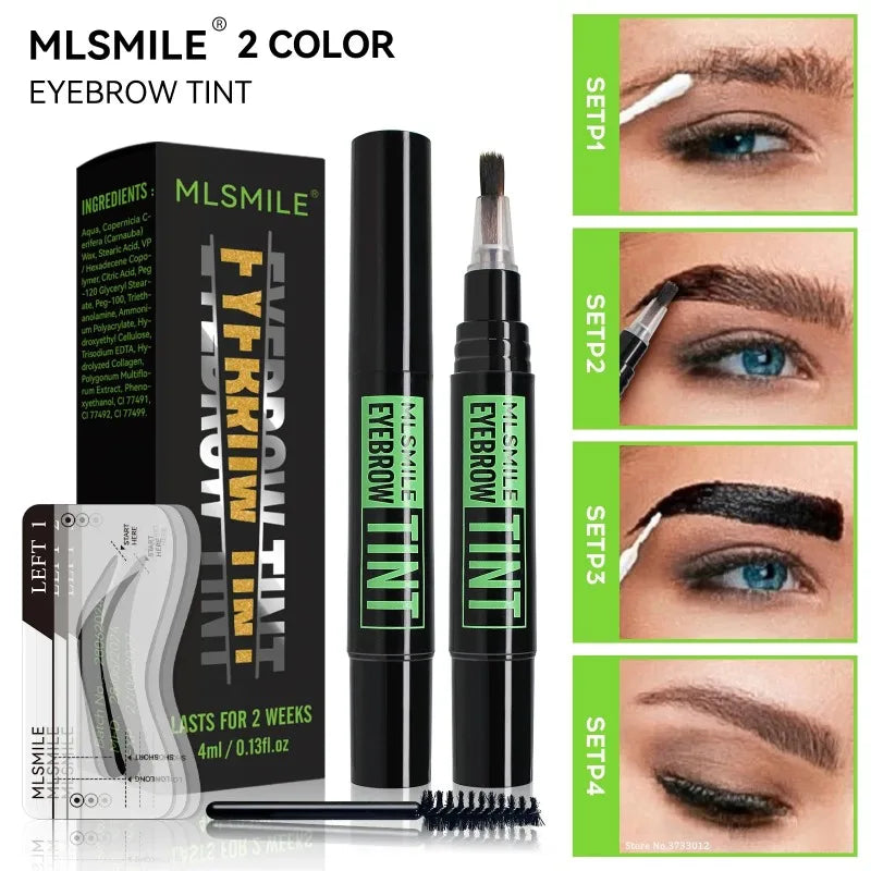 Liquid Eyebrow Dye Tint Brush Pencil Rotating Long Lasting