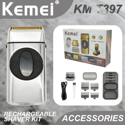 Kemei Beard Trimmer Professional Hair Trimmers IPX7 Beard Shaver