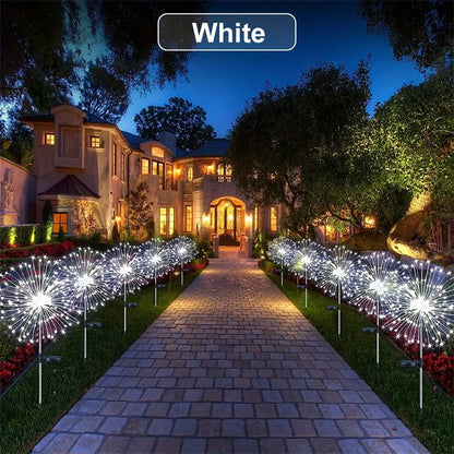 Solar Lights Outdoor Decorative Copper Wire 200 LED Firework