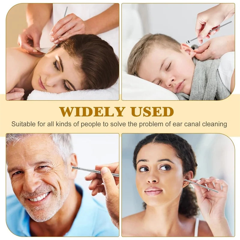 Stainless Steel Ear Cleaner Portable Ear Spoons Spiral