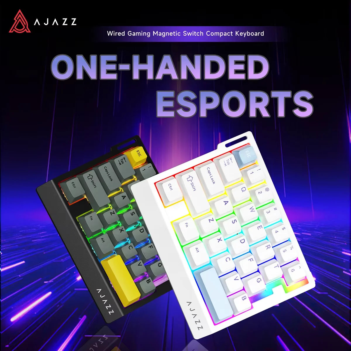 Wired One-Handed Gaming Keyboard HE Magnetic Switch