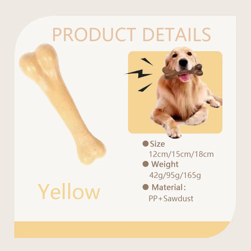 Dog Bone Chews Toys Nearly Indestructible Natural Non-Toxic