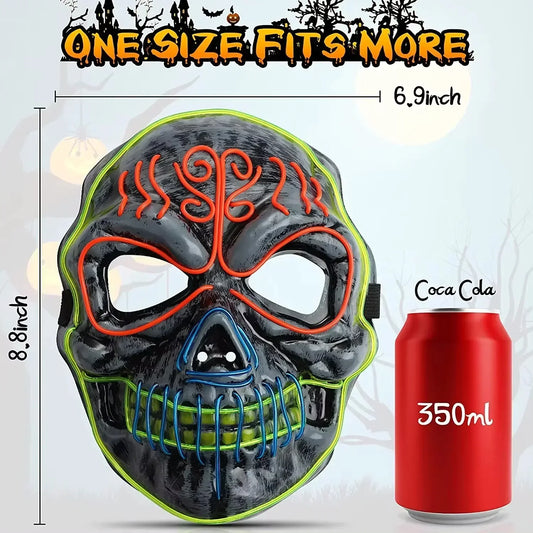 Halloween Horror Skull Head Mask Cosplay Scary Skeleton