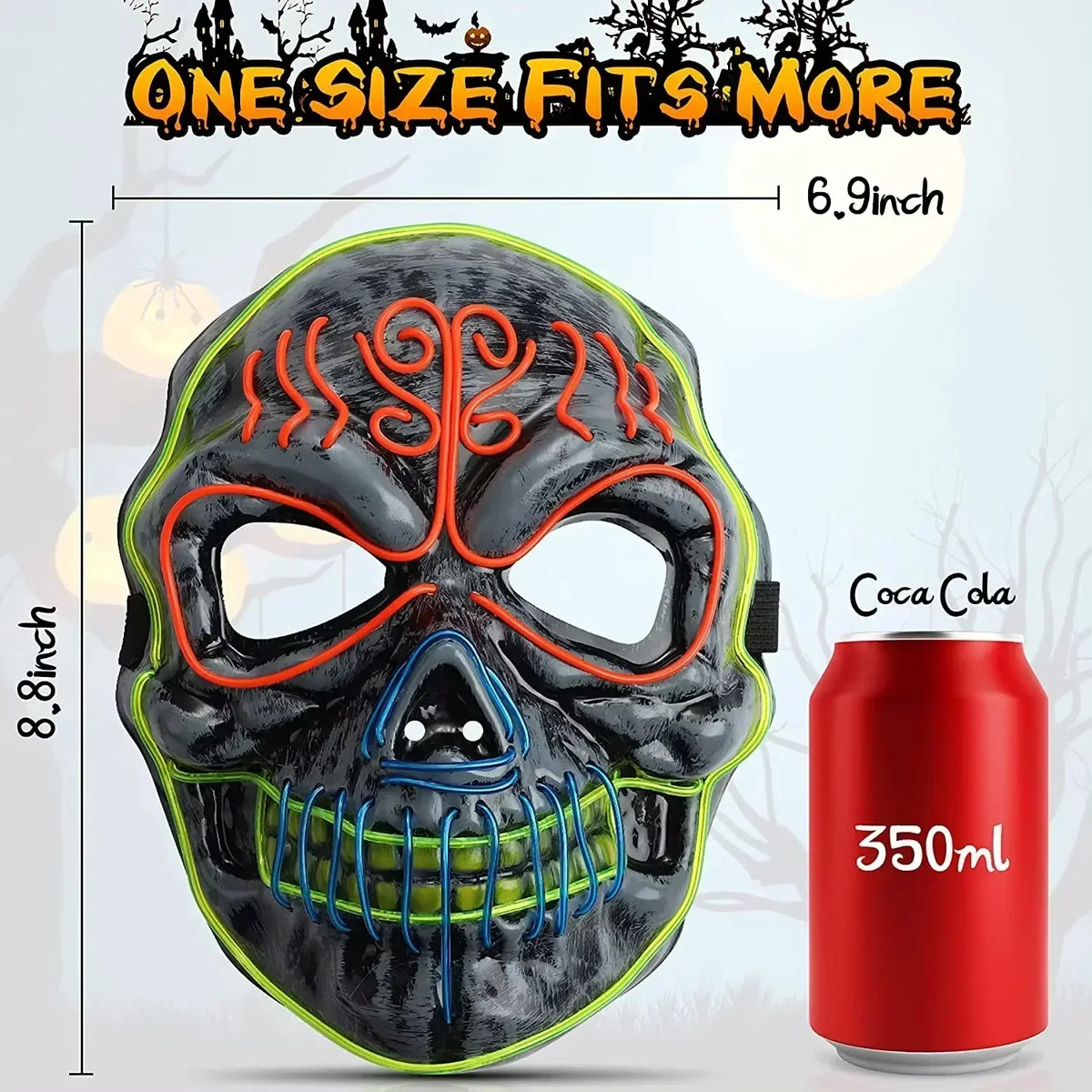 Halloween Horror Skull Head Mask Cosplay Scary Skeleton