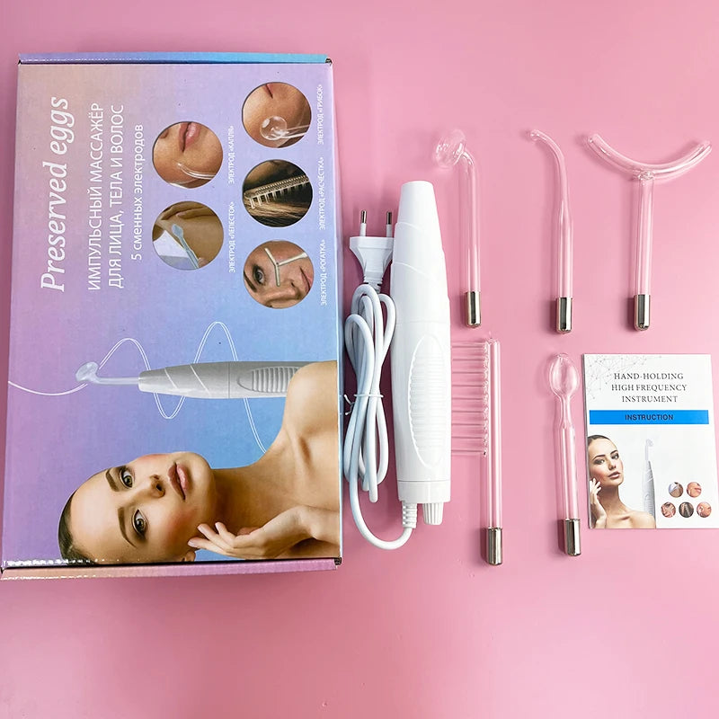 Professional  5 in 1 Darsonval Kit Facial Skin Therapy Wand