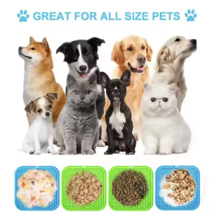 Pet Lick Silicone Mat Slow Feeder Dog Food Plate