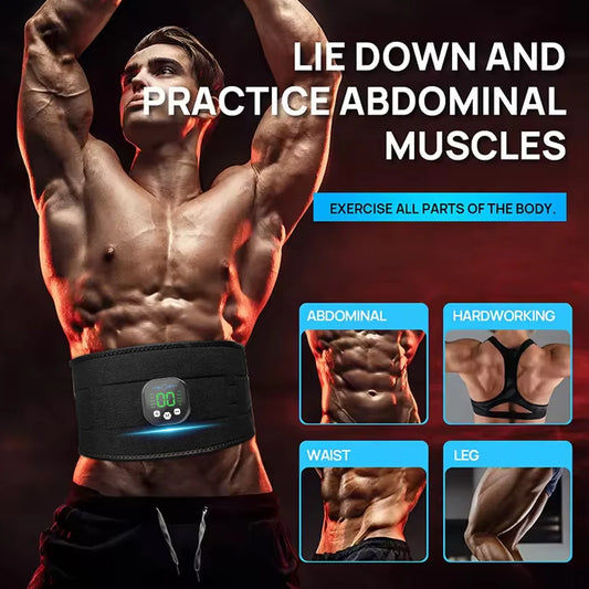 Smart EMS Ab Belt for Waist Toning & Muscle Stimulation - Fitness