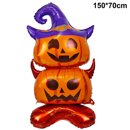 Large Halloween Standing Foil Balloons Haunted House Castle