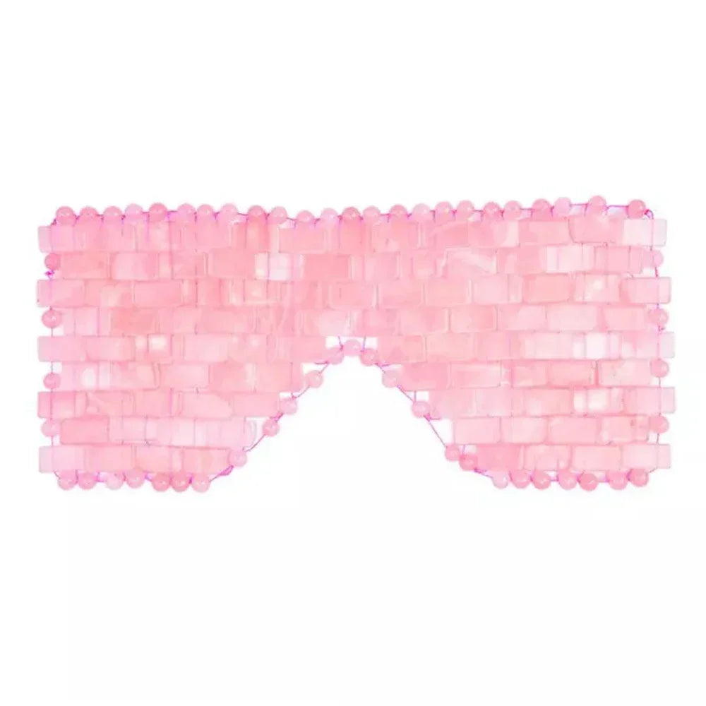 Rose Quartz Jade Eye Mask Facial Cooling Mask Massage