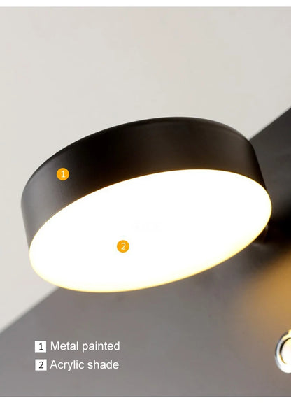 Bedroom Led Wall Lamps with USB Charge Wall Light