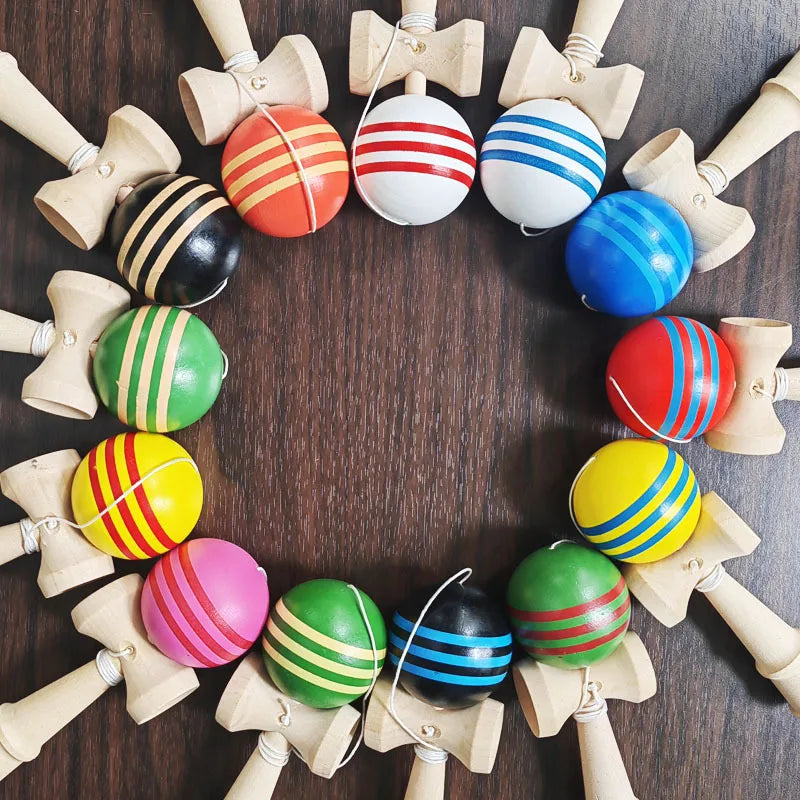 Crack Painted Kendama Toy Outdoor Fitness Balls Train