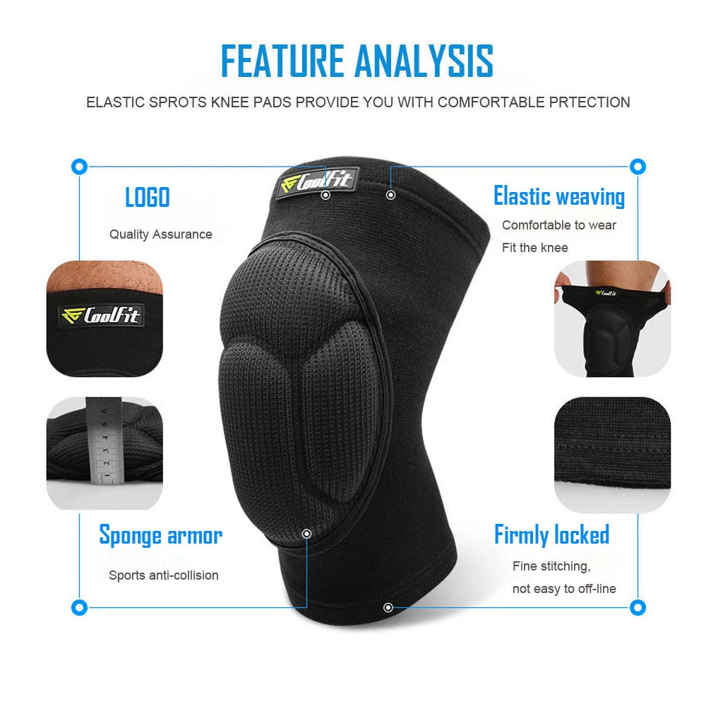 1Pair Thicked Football Volleyball Extreme Sports Ski Knee Pads