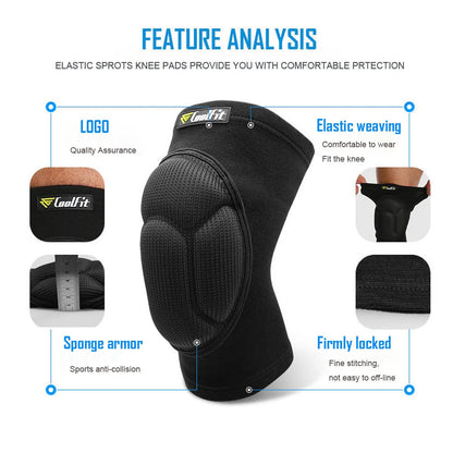 1Pair Thicked Football Volleyball Extreme Sports Ski Knee Pads