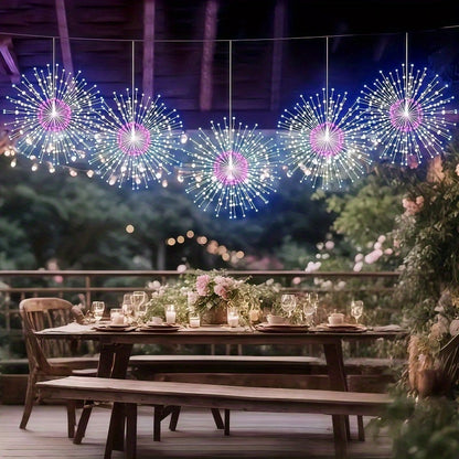 Solar Hanging Solar Outdoor Fireworks Light Solar 450 LED Starburst Ball