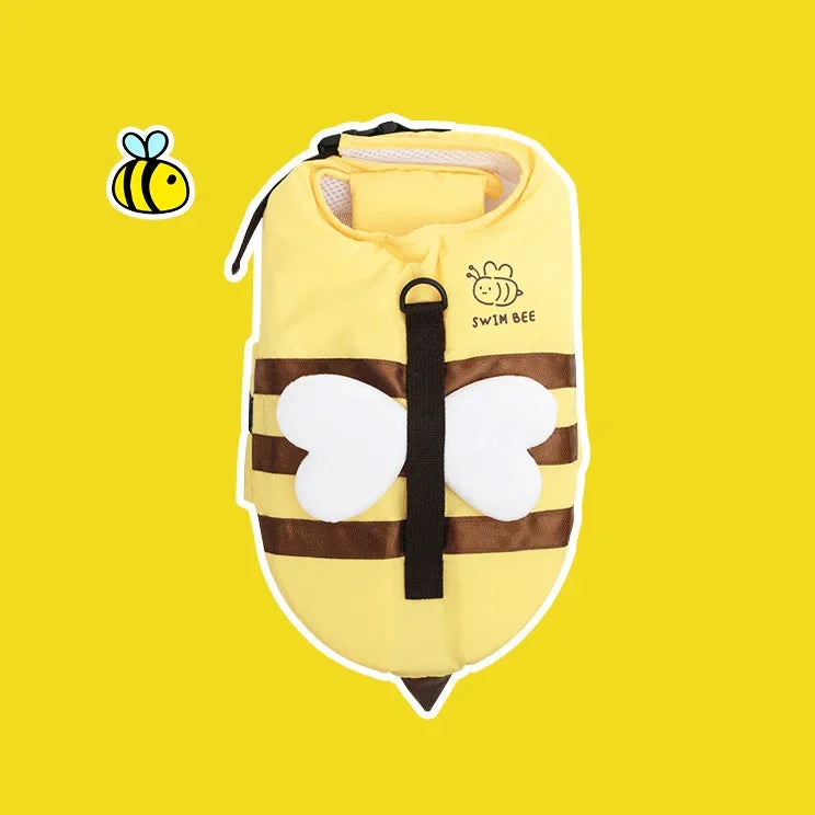 Summer Little Bee Dog Swimsuit Waterproof Puppy Life Jacket