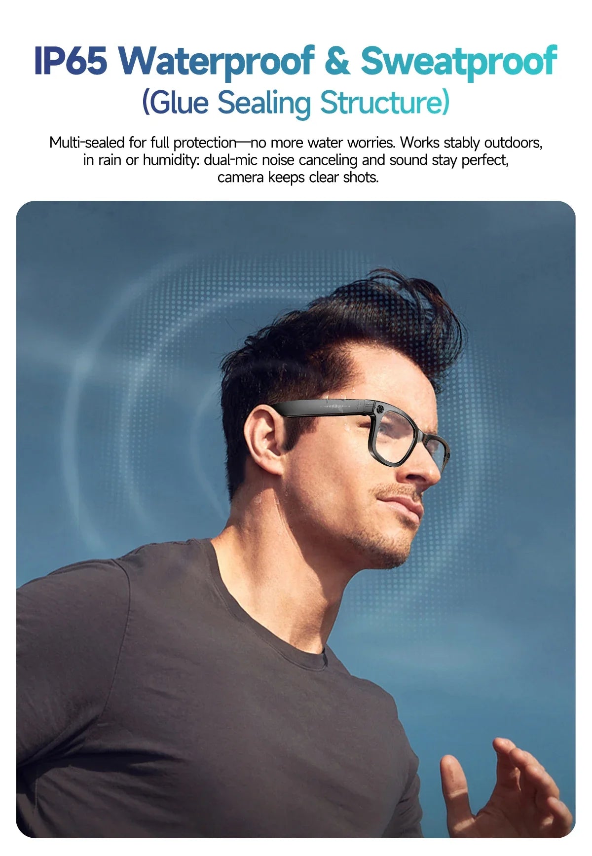 AI Smart Glasses with 8MP Camera Video Recording 100+ Languages