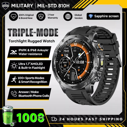 New Military T-Rex 3 Ultra 1000mAh Battery Smart Watch