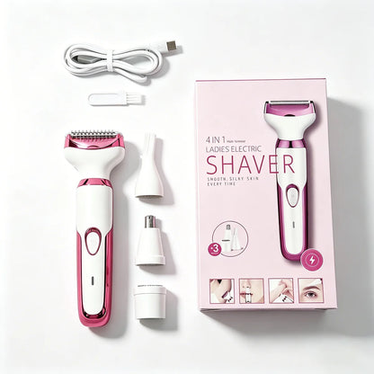 4 in 1 Lady Body Electric Trimmer Eyebrow Nose Women