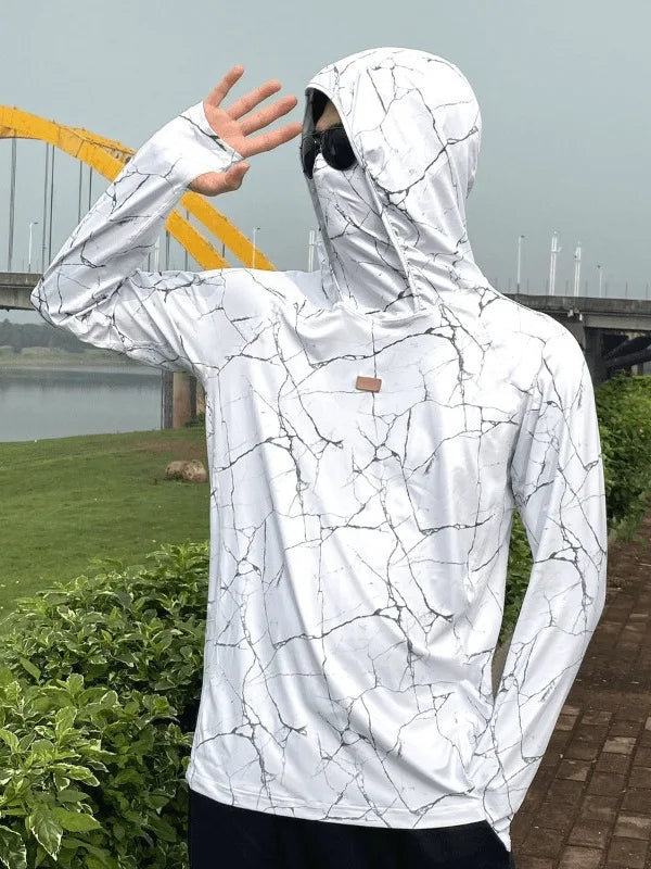 Men's Summer Outdoor Cycling Fiing Sun Protection Ice Silk