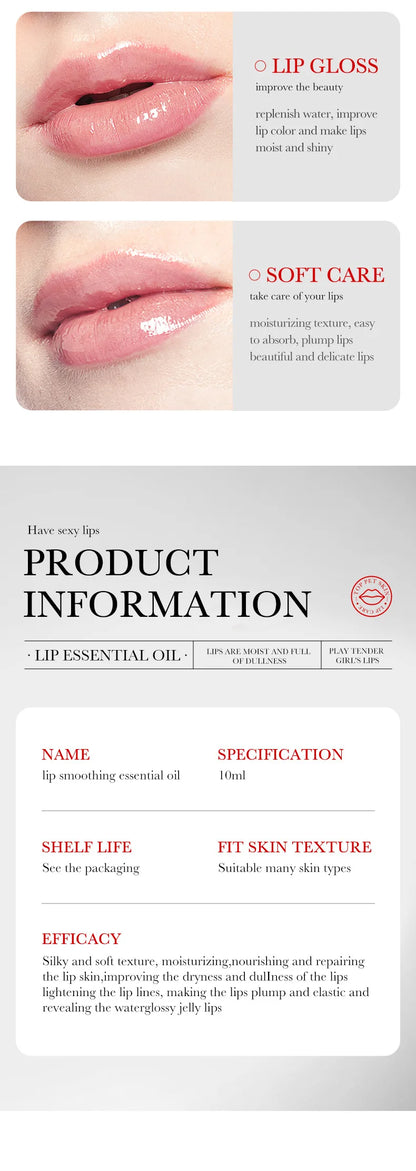 Lip Booster Plumping Serum Oil Hyaluronic Acid Moisturising