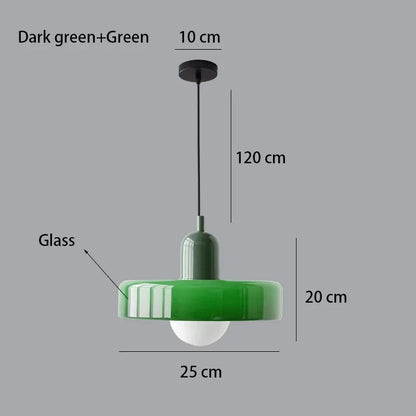 Nordic Retro Glass Pendant Lamps Indoor E27 LED Chandelier