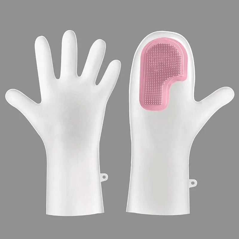 Multi functional magic brush dishwashing gloves