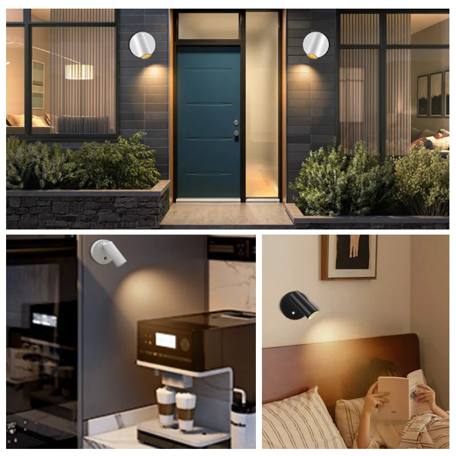 USB Rechargeable Magnetic LED Wall Lamp Reading Light