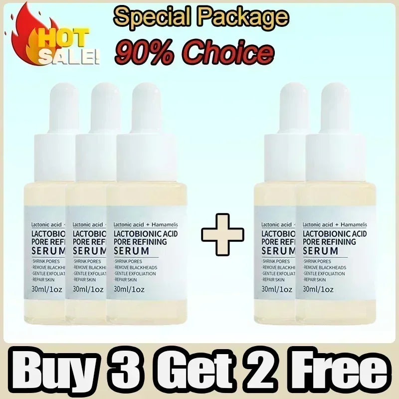 Lactobionic Acid Pore Shrink Serum Hyaluronic Face Moisturizing