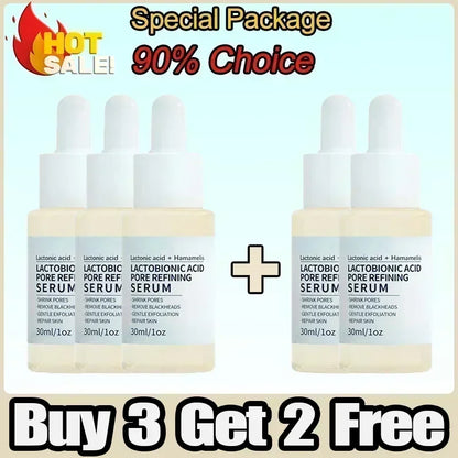 Lactobionic Acid Pore Shrink Serum Hyaluronic Face Moisturizing