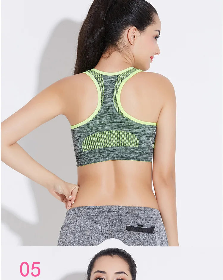 New Sports Bra Women Seamless Gym Jogging Crop Top Yoga Fitness