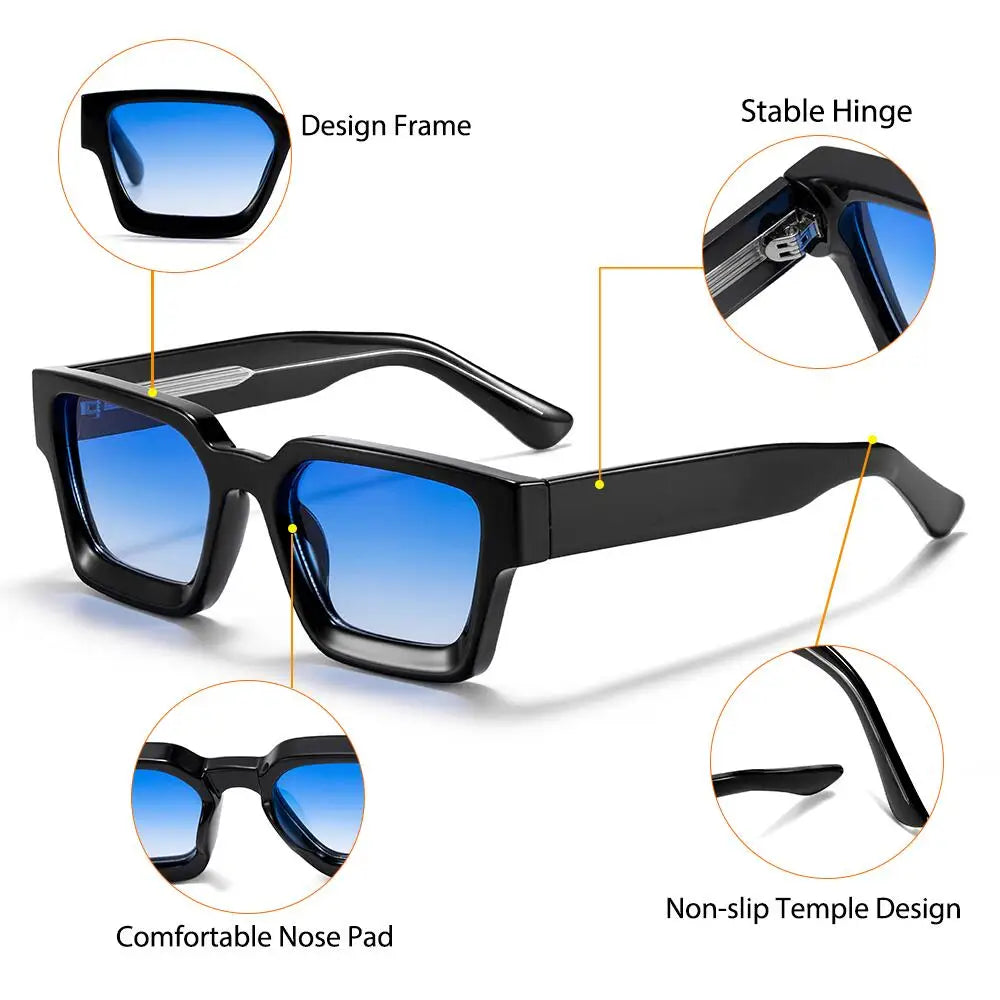 New Men's Thick Frame Sunglasses Square Frame Sun eyewear