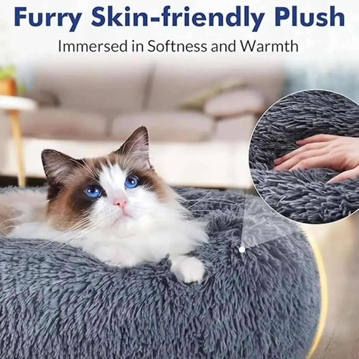 Round Pet Bed for Large Dog Bed Super Soft Bed