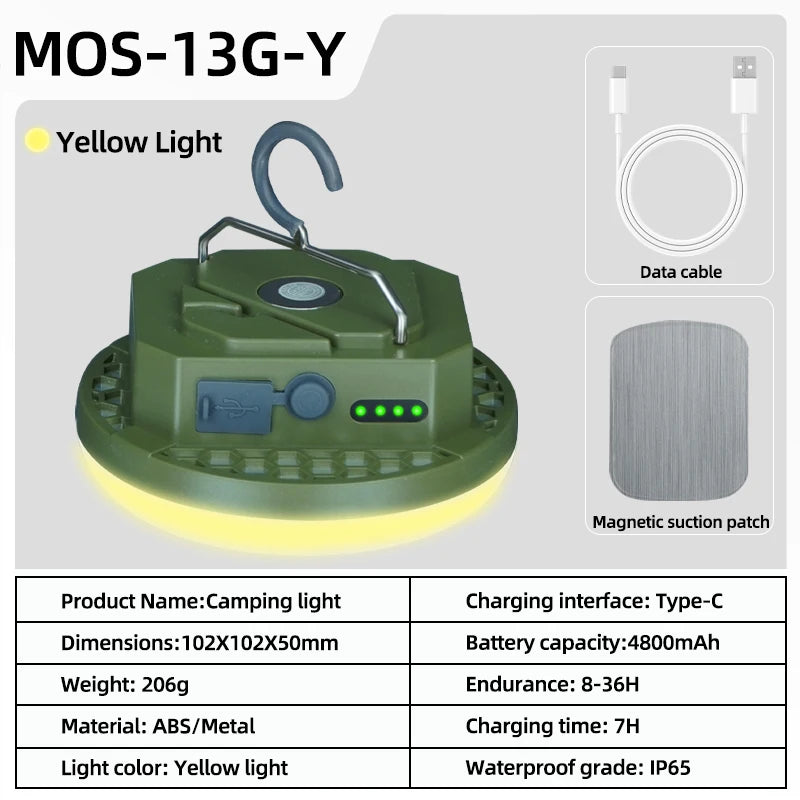 MOSLIGHTING Camping Light Rechargeable Lantern Tent Lamp
