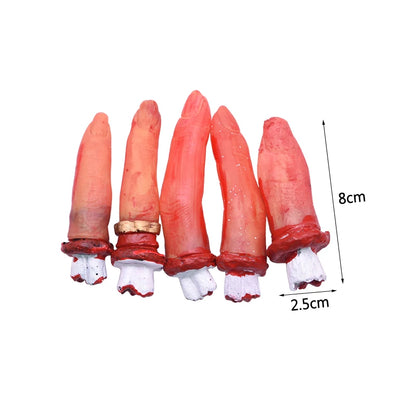 Horror Halloween Party Props Scary Bloody Fake Hand Finger Leg Foot Heart