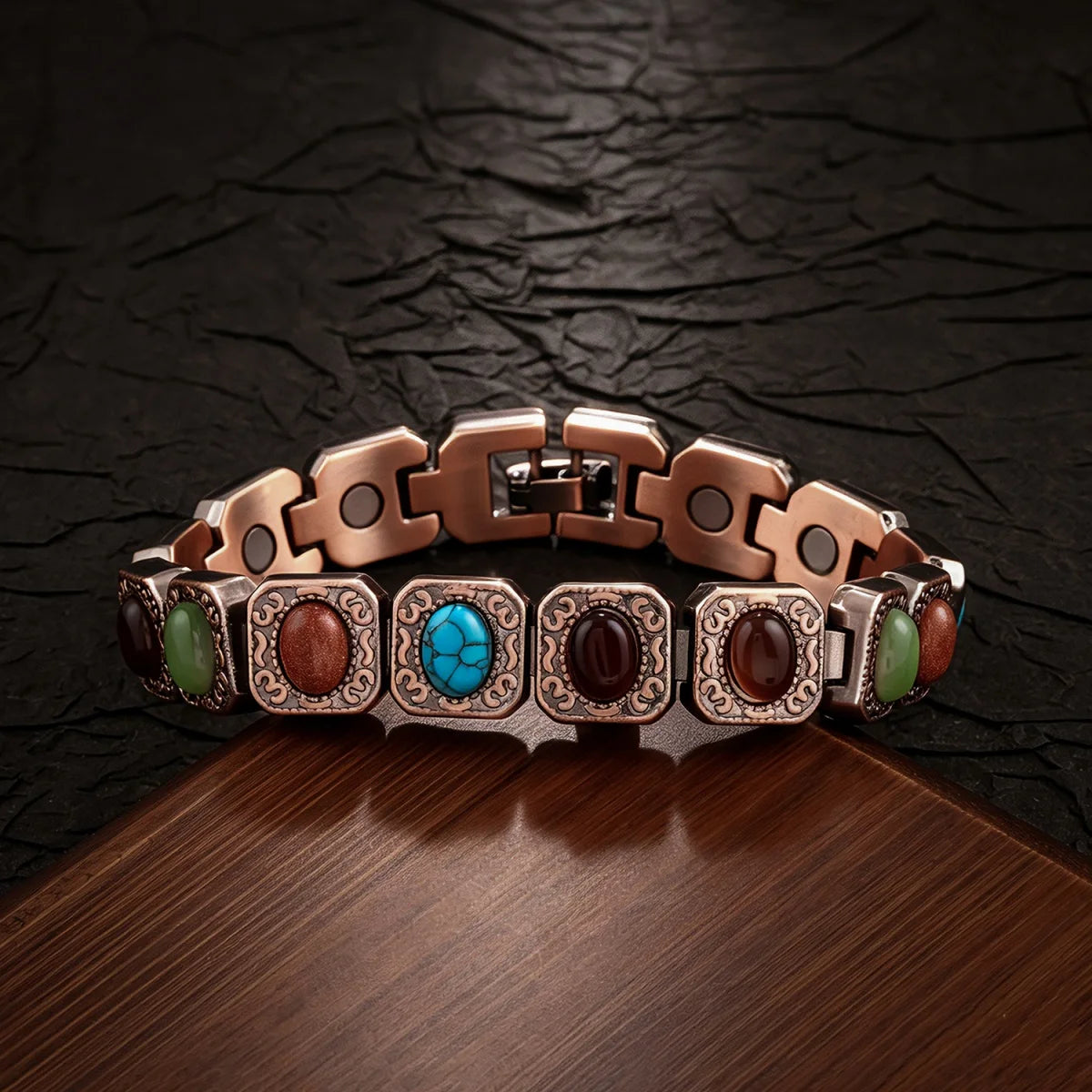 Lucky  Magnetic Therapy Bracelet for Women; Adjustable Copper