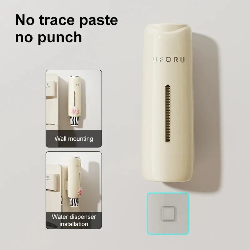 Water Dispenser Cup Extractor Wall Mounted Holder Bracket